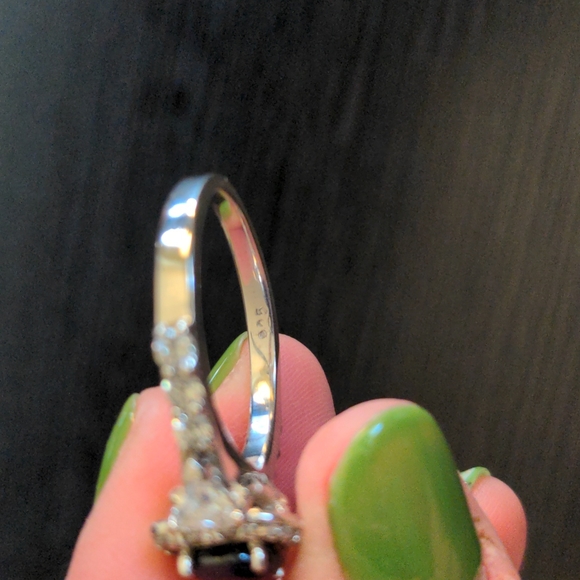 .925 Sterling silver and sapphire engagement ring size 11 - Picture 4 of 5